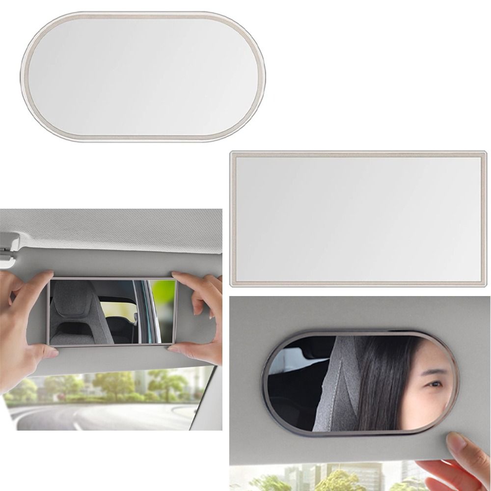 Dual Purpose Auto Sun Visor Mirror HD Car Makeup Mirror Stainless Steel Car Mirror for Driving