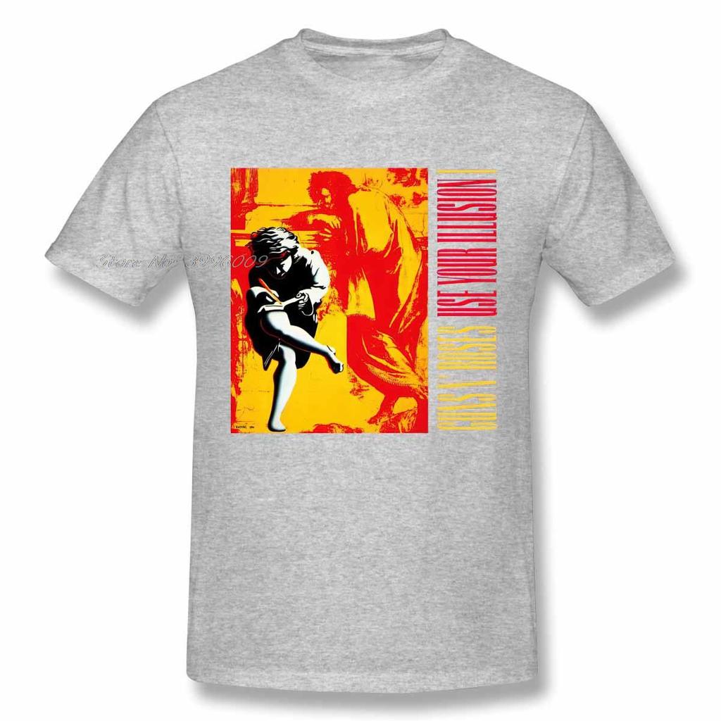 Новая мода рок GUNS N ROSES USE YOUR ILLUSION футболки мужская одежда хэви-метал хип-хоп футболка с коротким рукавом