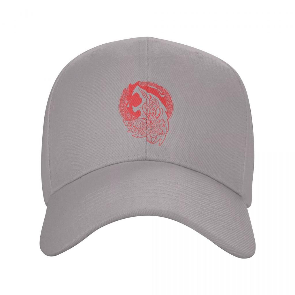 Fashion Unisex Viking Fenrir Wolf Print Baseball Cap Adult Valhalla Odin Adjustable Dad Hat for Unisex Women Sports Snapback Hats