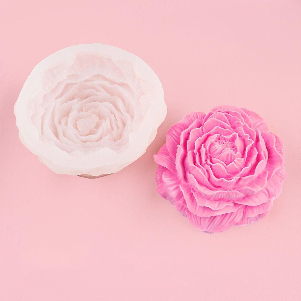 1 шт. Новая силиконовая форма для пиона для DIY, форма для шоколада, торта, льда, инструмент для выпечки, форма для мыла в виде цветка, 3D форма из смолы, домашний декор