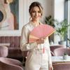 Portable Bamboo Folding Fan Minimalist Handheld Fans Lightweight Dance Fan Women