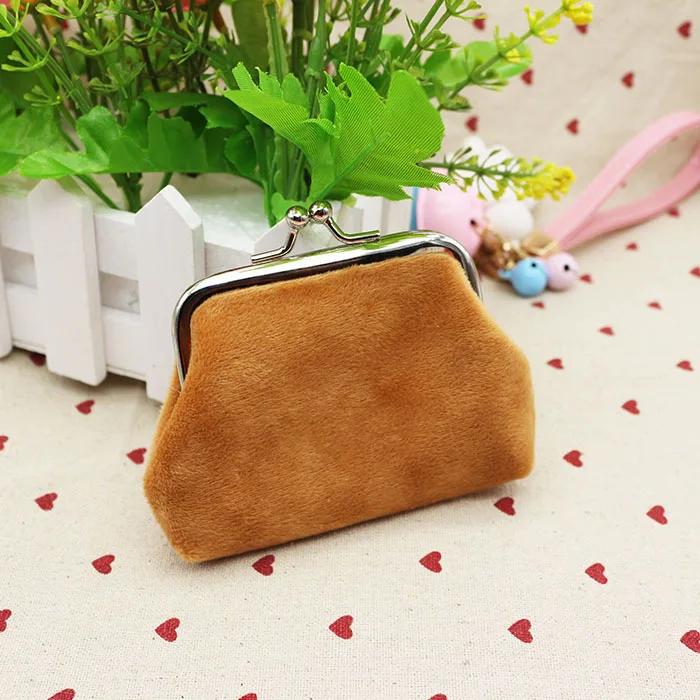 Women's Coin Purse Oil Wax Leather Wallet 4 Inch Buckle Mini Wallet Coin Bag Lipstick Storage Bag Ladies ClutchBag