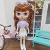 Милые джинсовые брюки, рубашка, модная футболка принцессы, одежда для кукол azone ob24 для кукол blythe