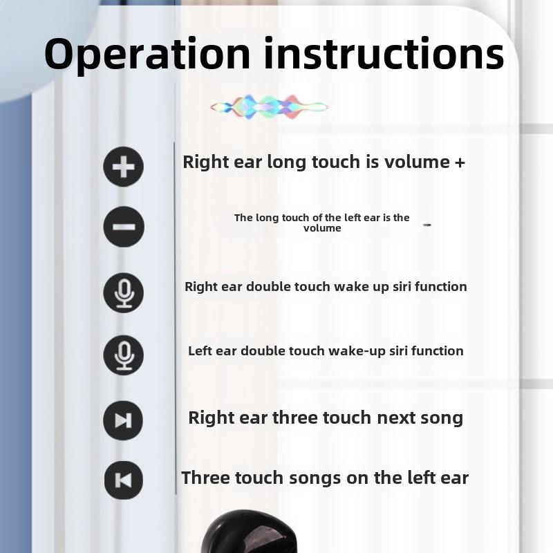 Bluetooth-гарнитура Мини Простая Беспроводная Внутриканальная Шумоподавление Сверхдолгий Срок Службы Батареи