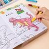 Книжка-раскраска «Динозавры и машины» для детей 3-6 лет