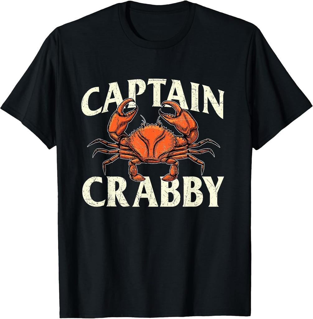 NEW LIMITED! Captain Crabby - Crustacean Crabber Crabbing Tee - MADE IN USA