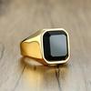Stainless Steel Filled Agate Men's Ring Men's Domineering Jewelry