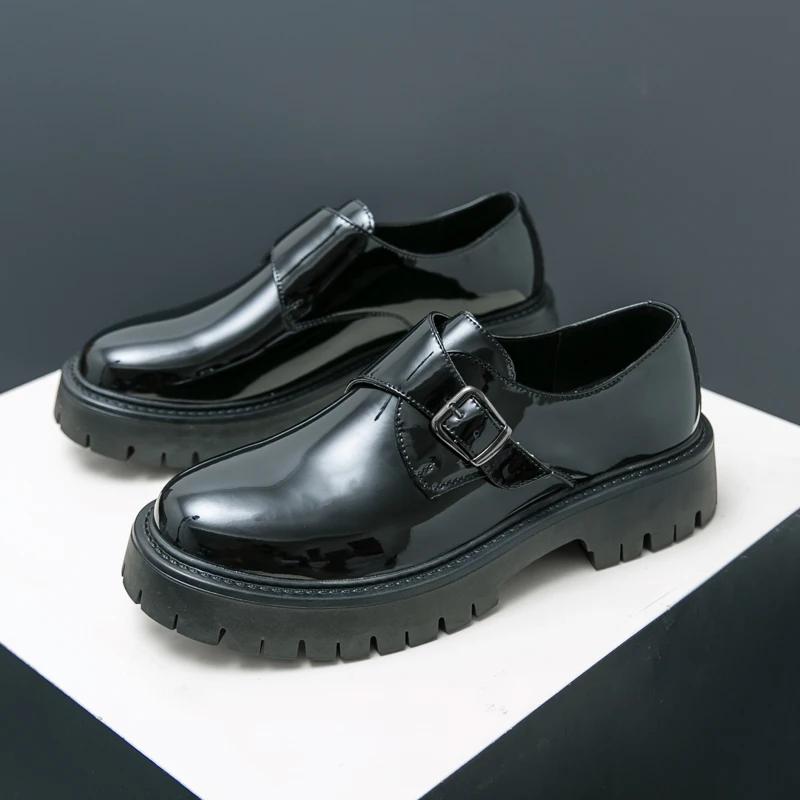 Fashion Men's Luxury Brand Leather Shoes Comfort Platform Work Casual Shoes Fashion Designer Wedding Formal Shoes Outdoor Men Dress Shoe