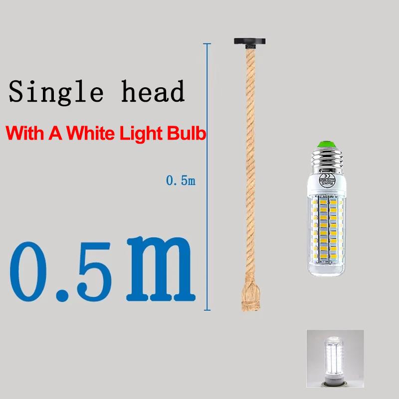 Подвесной светильник из плетеной веревки, Деревенский патрон E27, Полуприлегающий монтаж, Освещение для столовой, бара, кухни, Лампочка в комплект не входит, Кухня