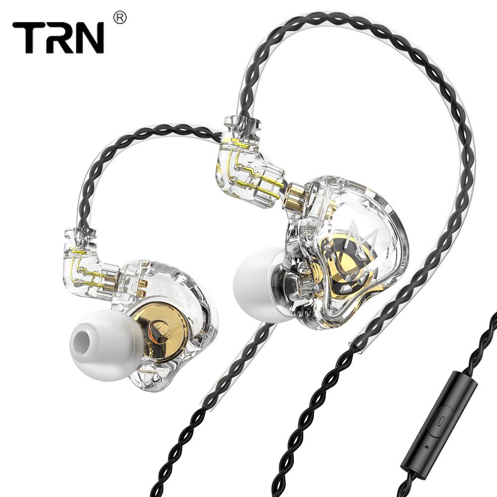 TRN MT1 Наушники-вкладыши HIFI Подвесные наушники для бега с тяжелыми басами Управление линией мобильного телефона Музыка с пшеничной гарнитурой Earbaria