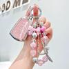 Car For Cadillac ATS CT6 CTS DTS XT5 Escalade ESV SRX STS XTS 28T ELR 4 5 Button Key Case Cover Fob Keychain Crystal Pink TPU