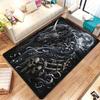 Dark unicorn skull rug gothic fantasy art carpet mystical horse moon night sky horror room decor black magic theme