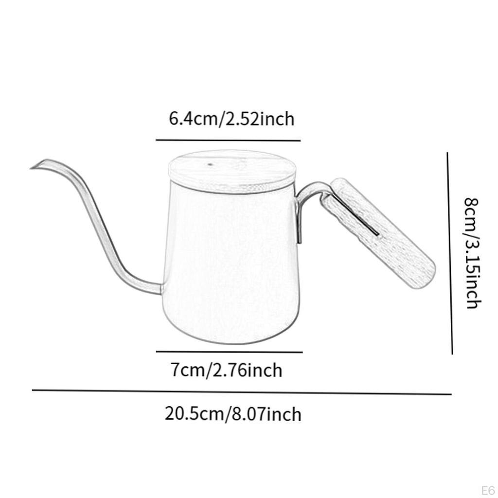 250 мл Небольшой противоожоговый кофейник с гибким горлышком для ручного приготовления и заваривания чая
