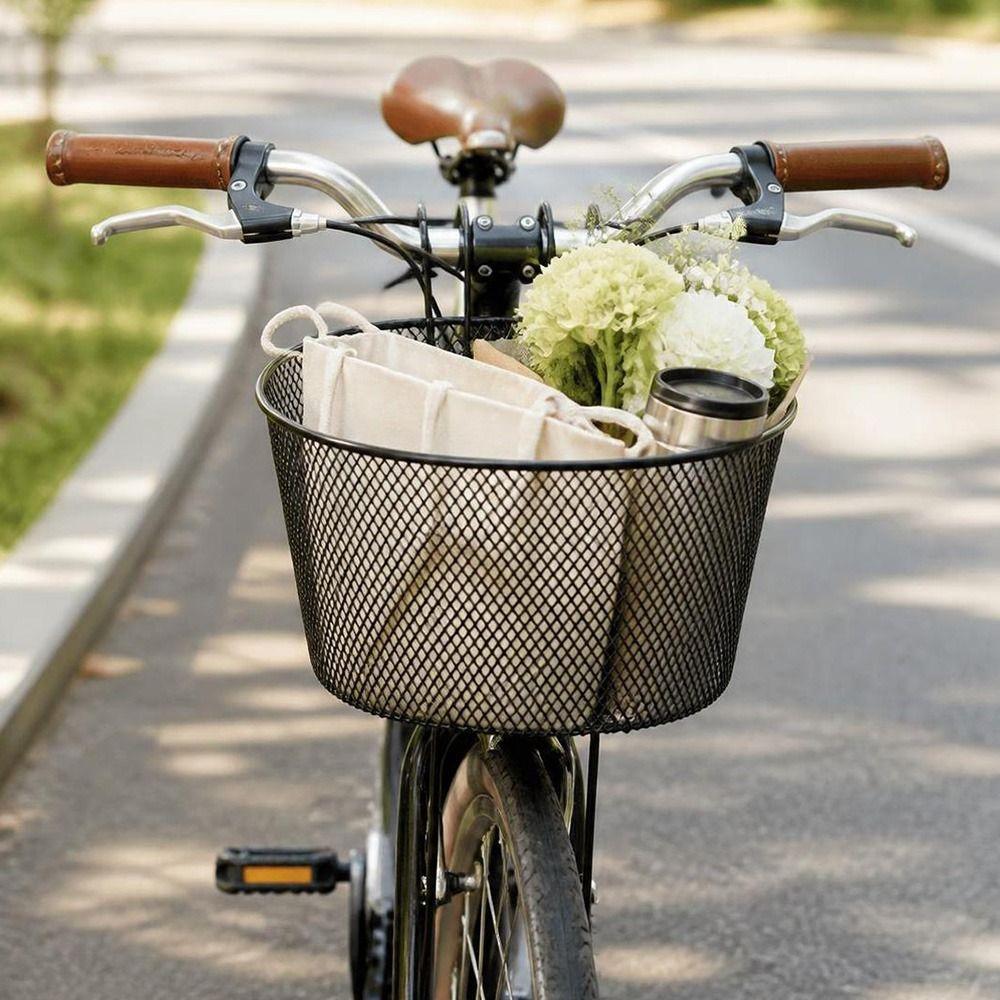28*23*23cm Bike Front Basket Black E-Scooter E-bike Basket New Vegetable Basket