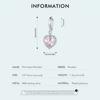 WOSTU Стерлингового Серебра 925 Розовое Сердце Висячие Бусины Полые Подвески Любовь Подвески для Женщин Браслет Ожерелье DIY