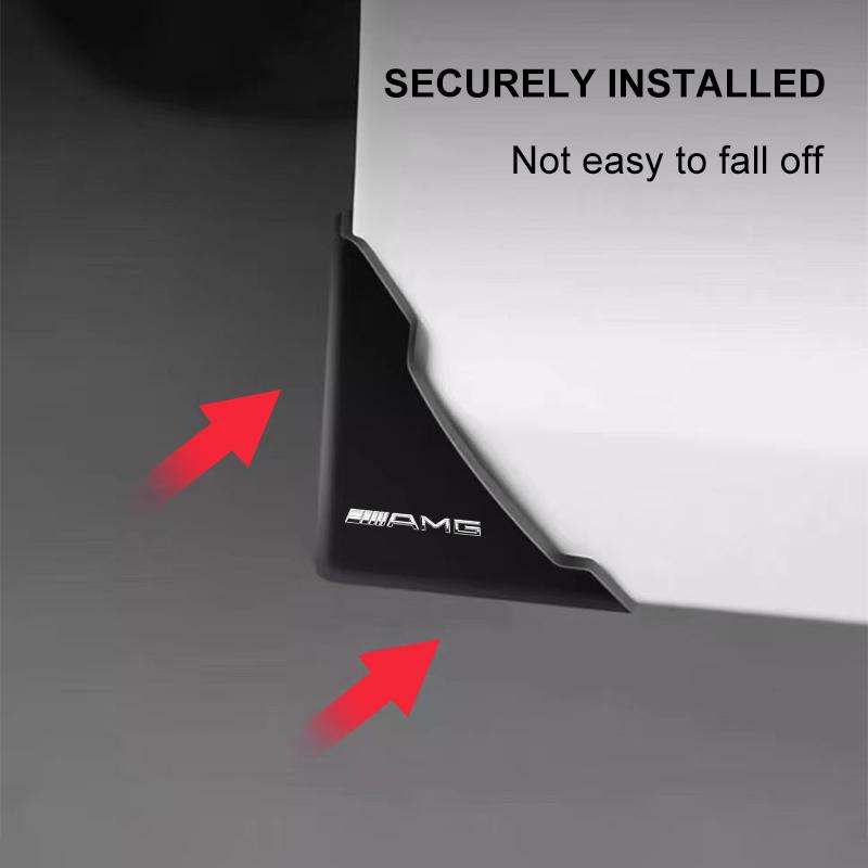Силиконовый защитный чехол для углов дверей автомобиля для Mercedes Benz - 2 штуки, защита от столкновений, простая установка на клейкой основе, черный и белый