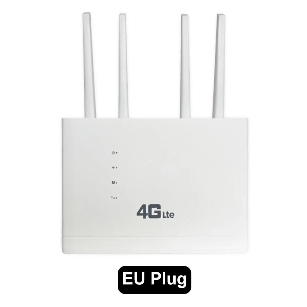 Wi-Fi роутер с EU/US вилкой, 150 Мбит/с, сетевой модем, внешняя антенна, слот для SIM-карты, 4G беспроводной роутер, 4 сетевых порта для дома и офиса