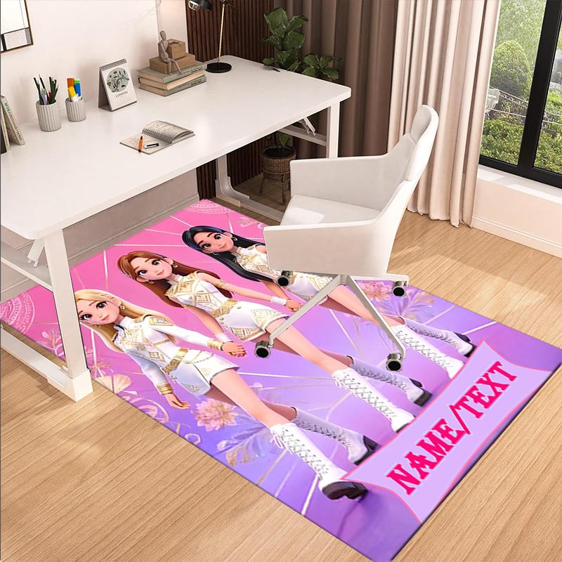 1PC Custom Name Sisters White" Theme Floor Mat Ideal for Living Room, Game Rooms, Office, Bedroom,Floor Mat Playful Design