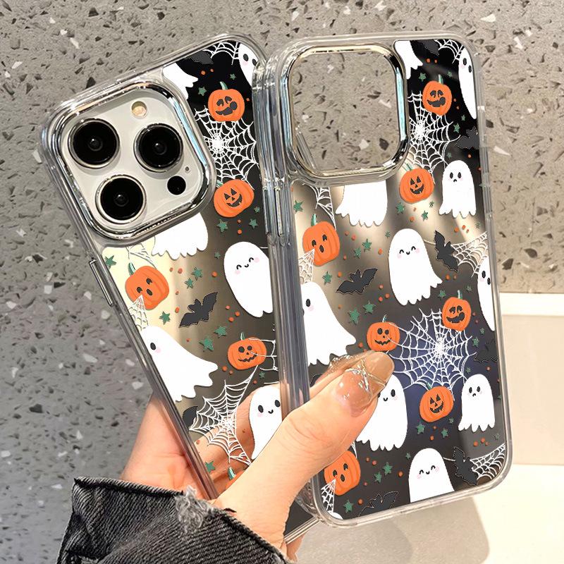iPhone 17 Pro Max Halloween Ghost Case with Large Hole for Makeup Mirror (Fits 15/16/14)