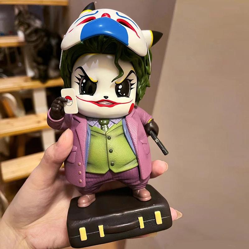 12.5cm Pikachu Cos The Joker GK Collection Birthday Gifts Decoration Action Figure Statues