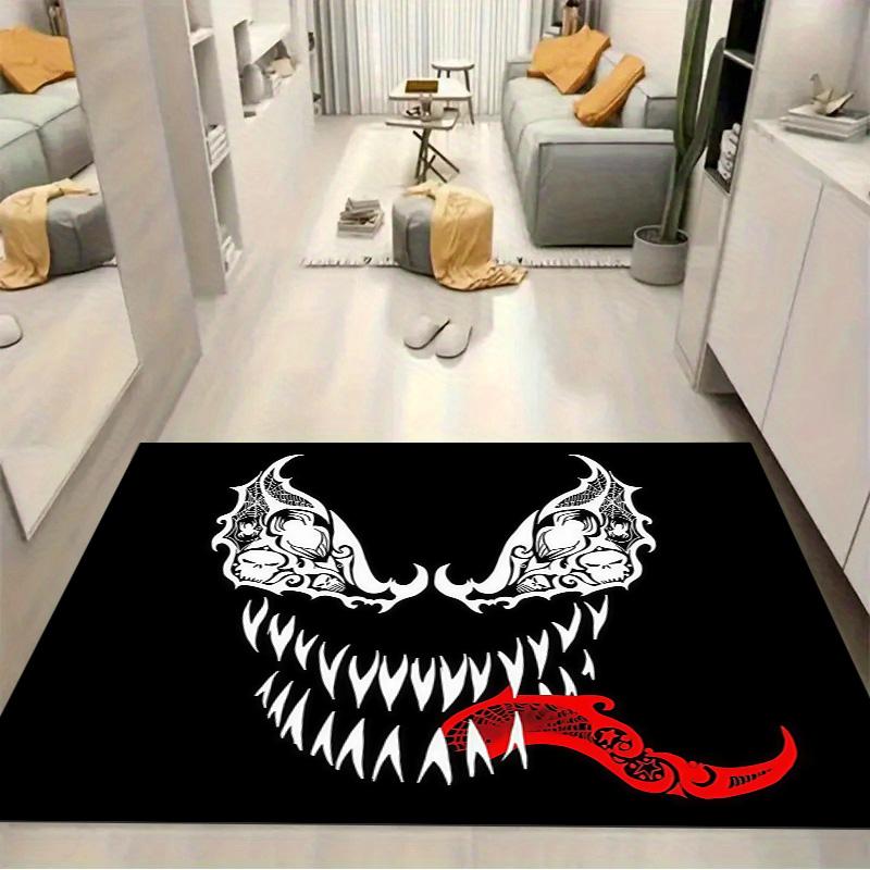 Venom Tribal Tattoo Style Monster Face Print Non Slip Large Gaming Living Room Area Rug Soft Wear Resistant Gamer Sofa Bedroom Home Decor Floor Carpet