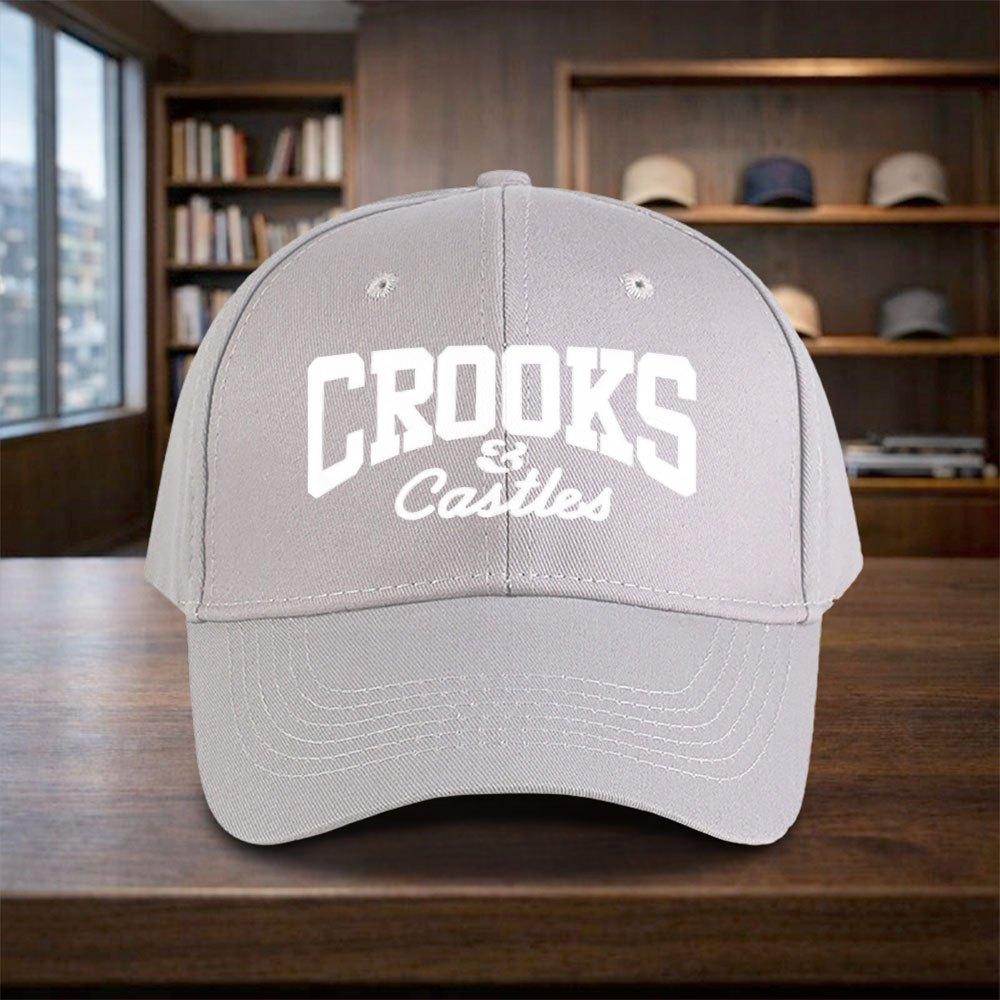 Crooks Castles Printed Baseball Cap Adjustable Duckbill Hat for Streetwear Travel Vacation