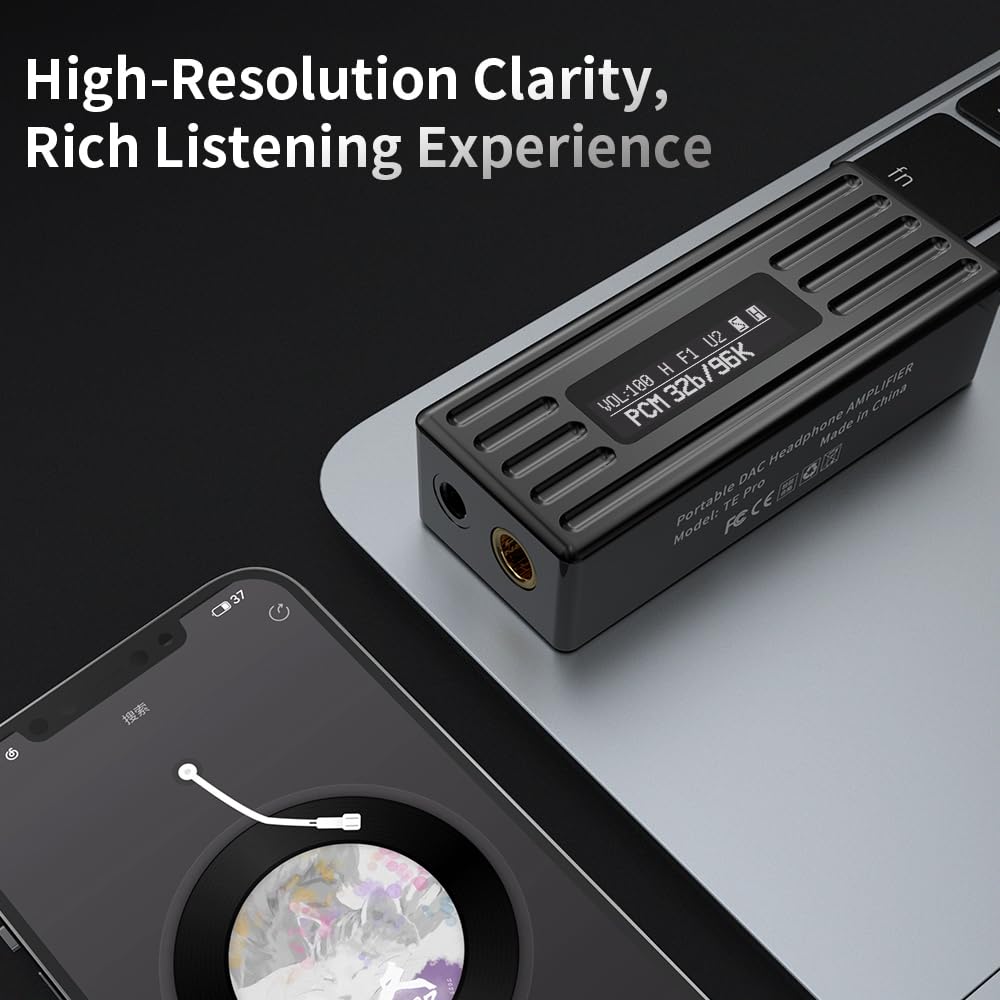 TRN TE Pro Small Amplifier DAC Smartphone AMP Resolution DSD256 Chip CS43198 Усилитель для наушников Портативный усилитель для наушников Jack [Высокая совместимость]