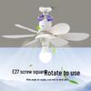 Silent Stepless Dimming Ceiling Fan Light with Remote Control, Strong Wind, E27 Base Bulb.