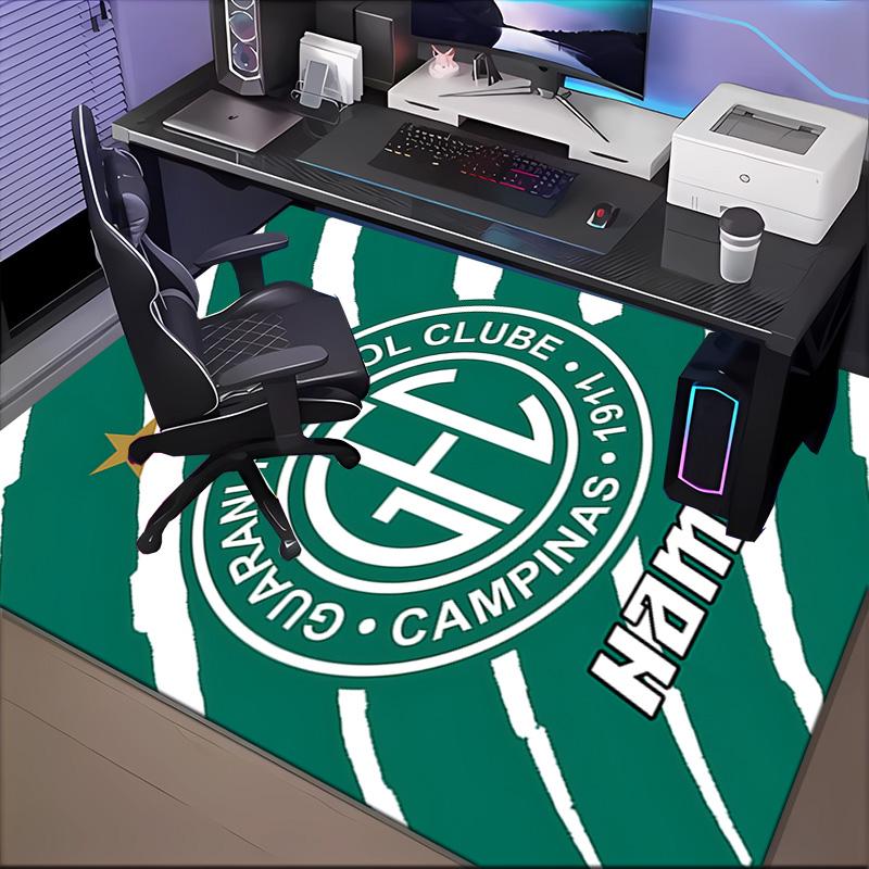 Custom Name Guarani FC Crest Rug Game Carpet, Floor Mat for Bedroom Living Room Entryway Rug, Home Decor Idea Gift for Christmas birthday