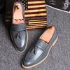 Классические мужские туфли в стиле ретро, официальная обувь для вечеринок, кожаные свадебные туфли, мужские туфли на плоской подошве для вождения, элегантные мужские мокасины с кисточками