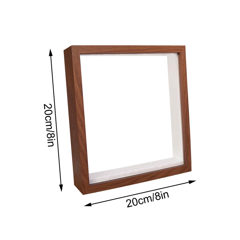 Многофункциональная глубокая 3D рамка для наполнения копилки Деревянная фоторамка Настольное украшение Держатель для образцов фотографий Декор Подарок 20x20см