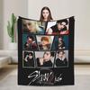 Пледы Путешествия Офис Фланелевый Плед Kpop Stray-kids S-skzoo FELIX Для Гостиной Теплый Дизайн Качественное Покрывало