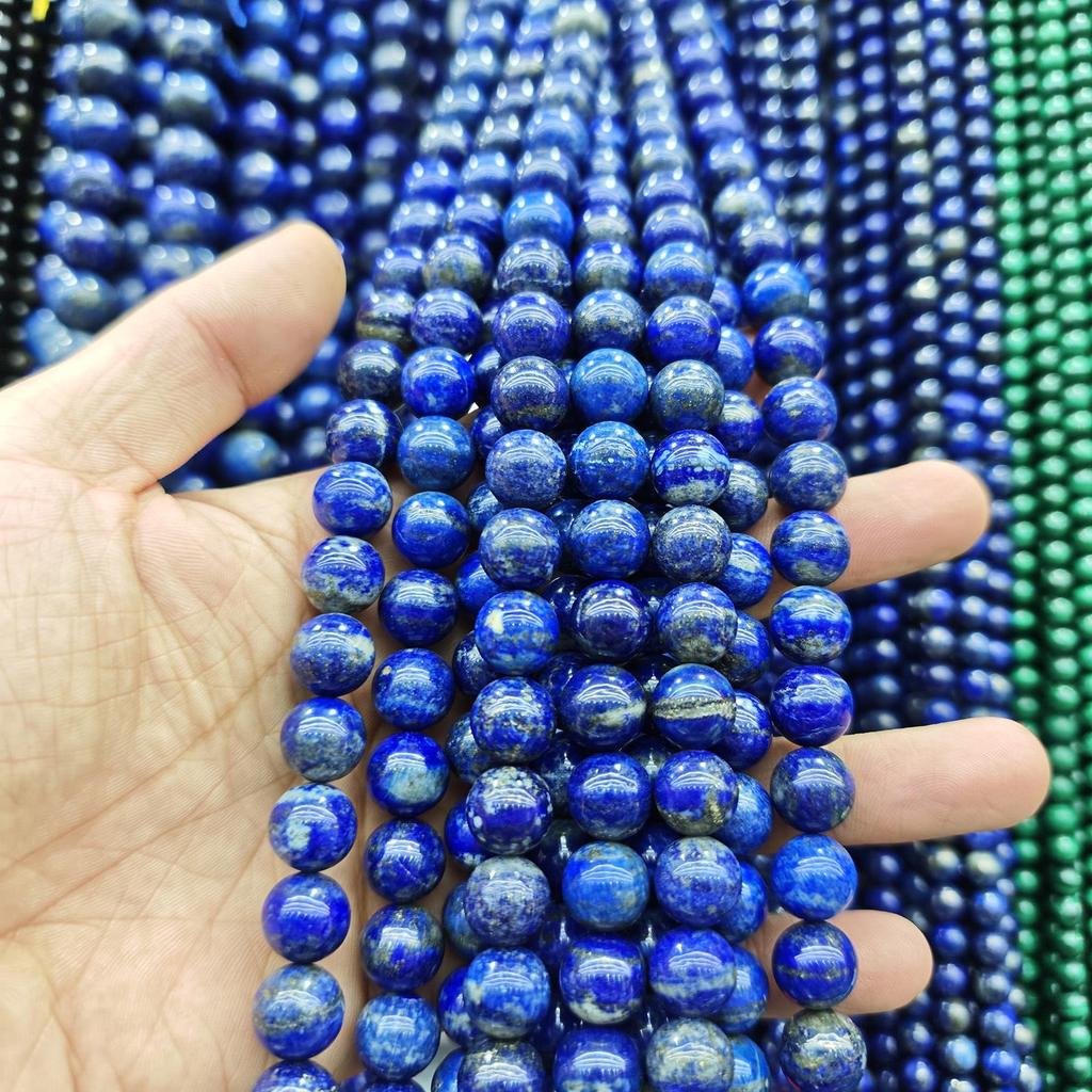 Серия «Синий» Бусины из натурального камня Аквамарин и Голубой кружевной агат для изготовления украшений своими руками