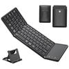 Omikamo Bluetooth Keyboard with Storage Bag and Smartphone Holder, Foldable, JIS Standard Japanese Layout, Touchpad, Wireless, iPad and Smartphone