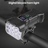 Super Bright Bike Light High Lumens Digital Display IPX4 Waterproof Rechargeable Night Riding LED Bicycle Lamp Headlight