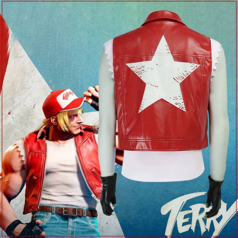 Костюм для косплея Терри Богарда из Street Fighter из полиэстера для аниме-игры и ролевых игр