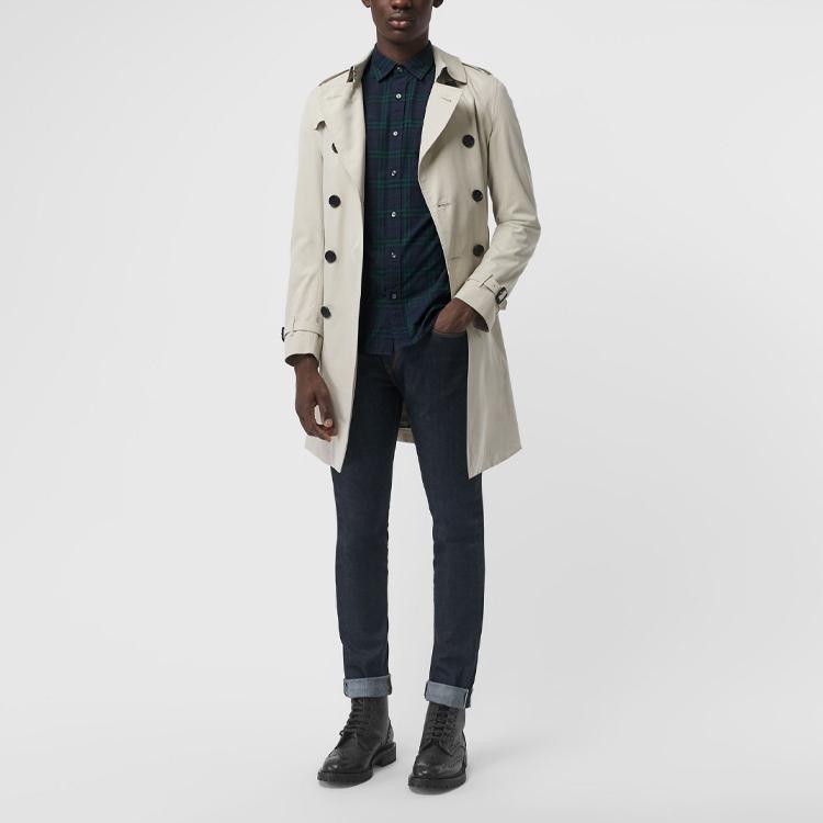 Burberry Рубашки Мужские Чернильно-синий Остроконечный воротник Умеренная рубашка 40663931