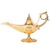 Collectable Metal Carved Hollow Legend Lamp Hollow Aladdin Magic Genie Light Ing Pot Decor