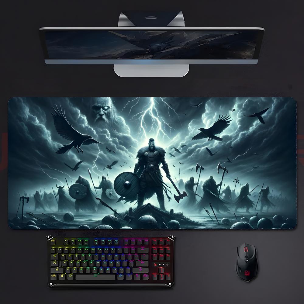 Mythology Ancient NNorse Mythology Mouse Pad Large Gaming Mousepad With Stitched Edges Thickened Desk Mat Pc