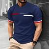 Fashion Summer 3D Stripe Letter Print Men's T Shirt Hip Hop Trend Harajuku Streetwear Casual O-neck Oversized T-shirts Male Tops