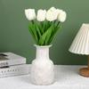 Кремово-белый PU мини-тюльпан из шелка для свадьбы и украшения дома