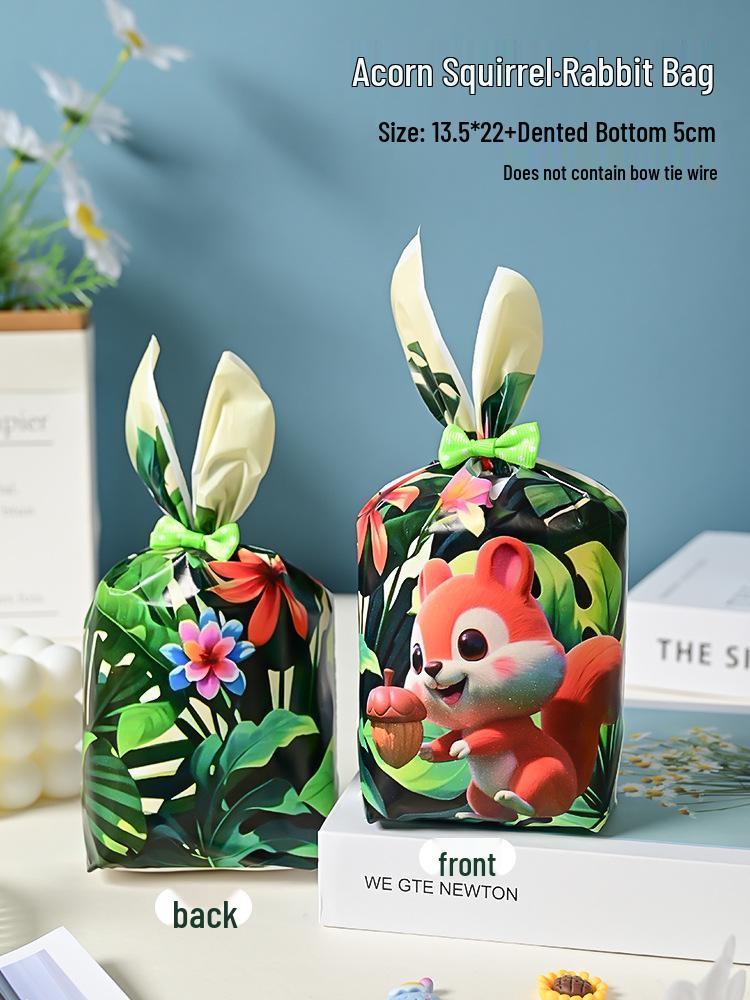 Cute Rabbit Ears Gift Bag for Candy, Cookies & Snacks