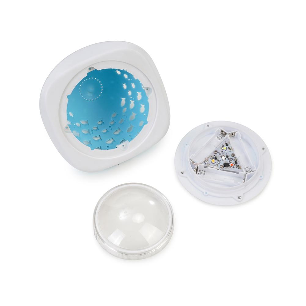 Плавающий бассейновый светильник Светодиодный проекционный светильник с рисунком рыбы Водонепроницаемый IP67 Подсветка для ванны с 4 цветными огнями 6 режимов освещения