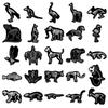 50 Animal Skeleton Stickers: Colorful Bone Art for Journals & Decor