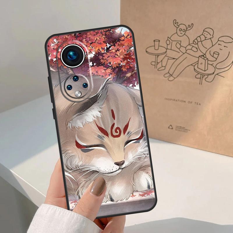 Китсунэ Лиса Японское Искусство Чехол Для Honor Magic 8 Pro 5 6 7 Lite Honor 400 200 Pro X9c X9b X9a X8a X8b 50 70 90 Чехол