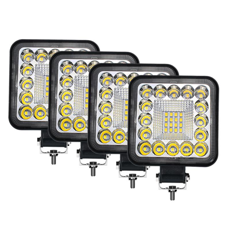 3-дюймовый 32-светодиодный 96 Вт 21-светодиодный рабочий свет 4X4 Автомобильный светодиодный прожектор Квадратный круглый Авто Грузовик Лодка Внедорожник ATV Трактор Внедорожный мини-светодиодный бар Аксессуары 12 В 24 В