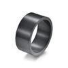 Titanium Steel Wide Ring Brushed Large Ring for Men Matte Gold/Black/Silver Color Finger Rings Male Jewelry