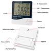 Indoor and Outdoor Large Screen Digital Display Temperature and Humidity Meter Time Calendar Alarm