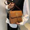 Популярная ретро сумка через плечо женская осень зима новый тренд все матч премиум плечевые сумки-ведра чистый цвет PU кожа пакет