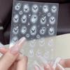 Hollow Out Spray Painted Star Butterfly Nail Stickers Transparent White Pentagram Wearing Nail Stickers Decorations